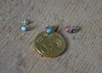 Load image into Gallery viewer, Ohrstecker 925 Silber Opal E - Coat oxidiert Zacken - chic - net.de
