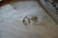 Cargar imagen en el visor de la galería, Ohrstecker 925 Sterling Silber Gitter rund gebürstet - chic - net.de
