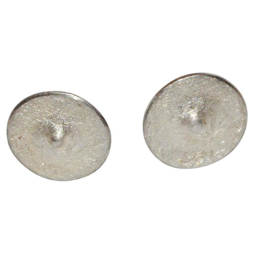 Ohrstecker 925 Sterling Silber Knopf rund gebürstet - chic - net.de