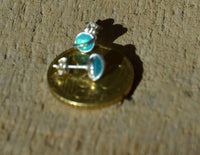 Cargar imagen en el visor de la galería, Ohrstecker 925 Sterling Silber mint Opal E - Coat Saturn - chic - net.de
