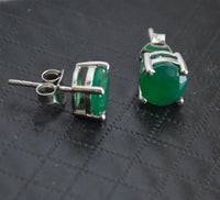 Load image into Gallery viewer, Ohrstecker 925 Sterling Silber mit Onyx rund 8mm - chic - net.de
