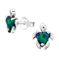 Load image into Gallery viewer, Ohrstecker 925 Sterling Silber Schildkröte Opal E - Coat - chic - net.de
