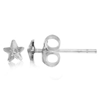 Cargar imagen en el visor de la galería, Ohrstecker Glas transparent hellgrün scheinend, 5 mm Ø, facettiert, glitzernd, 925er Sterlingsilber - Stift - chic - net.de
