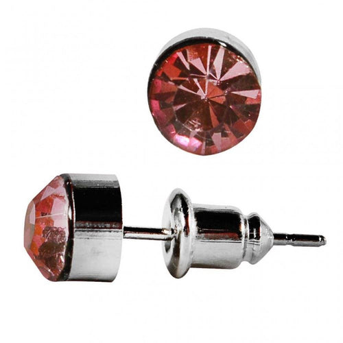 Ohrstecker Glas transparent hellgrün scheinend, 5 mm Ø, facettiert, glitzernd, 925er Sterlingsilber - Stift - chic - net.de