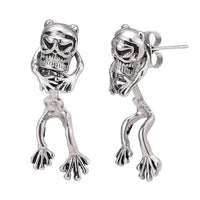 Load image into Gallery viewer, Ohrstecker Piercing Edelstahl Frosch Skelett mehrteilig - chic - net.de

