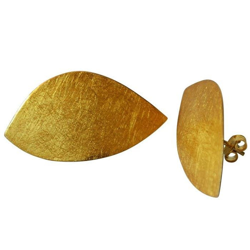 Ohrstecker vergoldet 925 Silber Blatt 33mm - chic - net.de