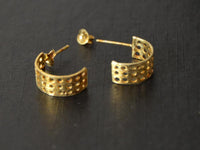 Load image into Gallery viewer, Ohrstecker vergoldet 925 Silber Creolen Löcher - chic - net.de
