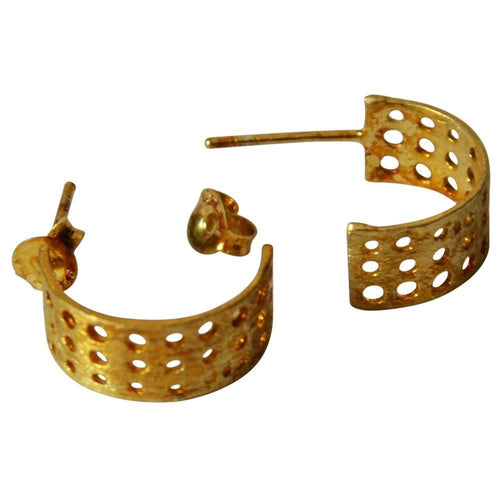 Ohrstecker vergoldet 925 Silber Creolen Löcher - chic - net.de
