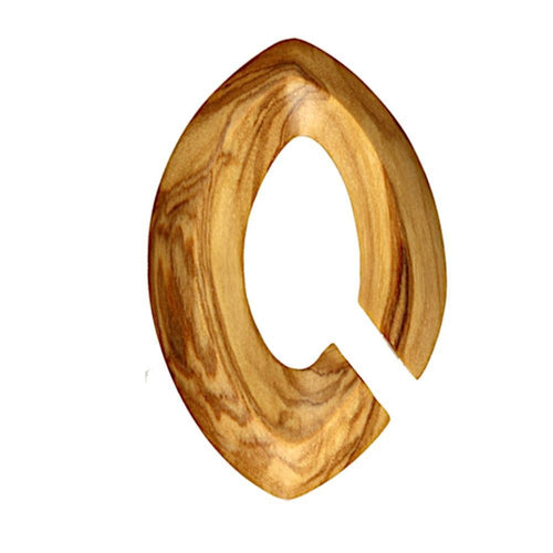 Olivenholz 14mm Piercing Hoop Creole Mandel 65mm hell - chic - net.de