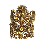 Load image into Gallery viewer, Ear cuffs verschnörkeltes Muster Lilie Messing gold
