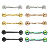 Load image into Gallery viewer, Nippel Piercing Set Brustwarzen Edelstahl Barbell Kordel
