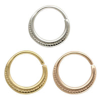 Cargar imagen en el visor de la galería, Nasenring Septum Piercing Edelstahl Pünktchen Sichel
