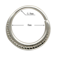 Cargar imagen en el visor de la galería, Nasenring Septum Piercing Edelstahl Pünktchen Sichel
