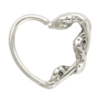 Load image into Gallery viewer, Nasenring Septum Piercing Edelstahl Herz Schlange
