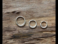 Cargar imagen en el visor de la galería, Nasenring Septum Ohr Piercing Ring 925 Silber Sichel
