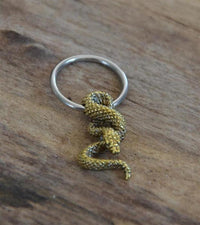 Load image into Gallery viewer, Piercing Klemmkugel Ring Brass Edelstahl Schlange
