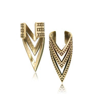 Load image into Gallery viewer, Ear cuff Dread Lock Bead Messing gold Zacken
