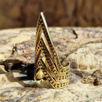 Load image into Gallery viewer, Ear cuff Dread Lock Bead Messing gold Zacken
