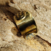 Load image into Gallery viewer, Ear cuff Dread Lock Bead Messing gold Ethno
