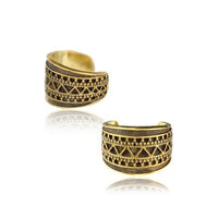 Load image into Gallery viewer, Ear cuff Dread Lock Bead Messing gold Ethno
