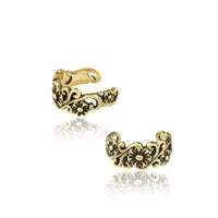Load image into Gallery viewer, Ear cuff Dread Lock Bead Messing gold Blumen
