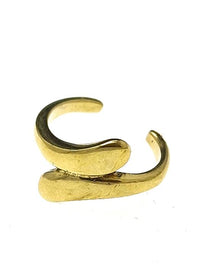 Load image into Gallery viewer, Ear cuff Dread Lock Bead Messing gold schmale Tropfen
