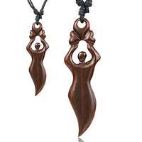 Load image into Gallery viewer, Nara Holz-Ketten: Natürlicher Holzschmuck mit Frei Verstellbarer Baumwollkette
