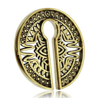 Cargar imagen en el visor de la galería, Piercing 31g Ohrgewicht Brass gold 8mm Kreis Auge - chic - net.de
