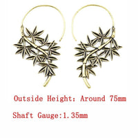 Load image into Gallery viewer, Piercing Messing Hook Ohrhänger 1.35mm Zweig - chic - net.de
