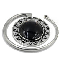 Load image into Gallery viewer, Piercing Ohrgewicht Brass oval Stein schwarz 4,7mm - chic - net.de
