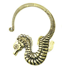 Load image into Gallery viewer, Piercing Ohrgewicht Messing 27g Seepferdchen 4mm Hook - chic - net.de
