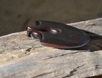 Load image into Gallery viewer, Pin Creolen Stick Ohrringe Holz Halbkreis 55mm breit - chic - net.de
