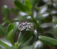 Load image into Gallery viewer, Ring filigran nackte Frau Engel 925e Sterling Silber - chic - net.de
