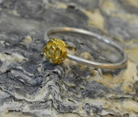 Load image into Gallery viewer, Ring Silber 925 vergoldet Rose filigran 1mm gebürstet - chic - net.de
