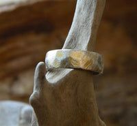 Load image into Gallery viewer, Ring Silber vergoldet gehämmert gebürstet Giraffe - chic - net.de
