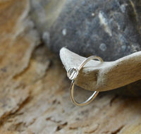 Load image into Gallery viewer, Ring Sterling Silber 925 Kreis Streifen 1mm gebürstet - chic - net.de
