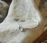 Load image into Gallery viewer, Ring Sterling Silber 925 Kreis Streifen 1mm gebürstet - chic - net.de
