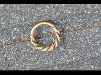 Load image into Gallery viewer, Septum Nasen Piercing Messing 1mm Seil Kordel gold - chic - net.de

