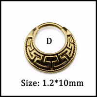 Load image into Gallery viewer, Septum Piercing Messing 1.2mm Clicker griechisch - chic - net.de
