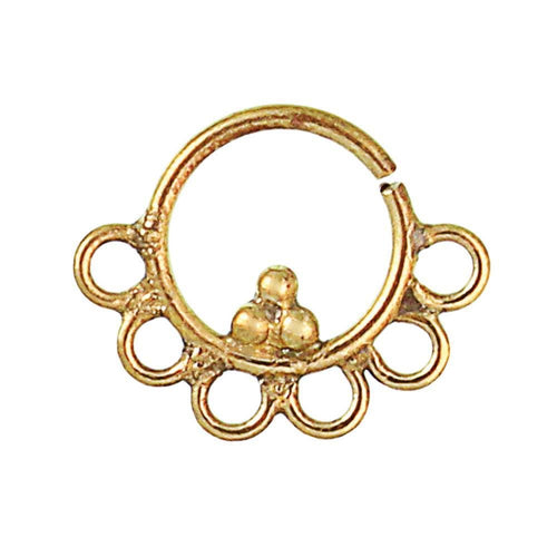 Septum Piercing Nasenringe Bögen Dreieck Messing Tribal goldfarben nickelfrei antik exotisch Ohrring - chic - net.de
