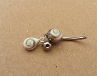 Load image into Gallery viewer, Shivaauge Piercing Tropfen Anhänger Bananen - Piercing 925er Sterling Silber Shiva Auge Bauchnabel - chic - net.de
