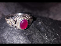 Load image into Gallery viewer, Silber Ringe Achat Seile Spiralbögen Kreise oval 925 Sterling - chic - net.de
