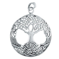 Load image into Gallery viewer, Silberanhänger 17 mm Baum des Lebens Anhänger 925er Sterling Silber glänzend - chic - net.de
