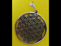 Load image into Gallery viewer, Silberanhänger 30 mm Blume des Lebens Anhänger Sterling 925er Silber glänzend - chic - net.de
