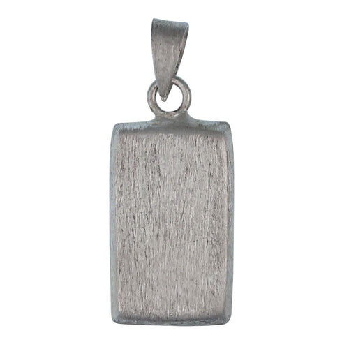 Silberanhänger dick Rechteck gebürstet Anhänger Sterling Silber 925er nickelfrei - chic - net.de