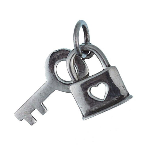 Silberanhänger Schloss Herz Schlüssel Anhänger Sterling Silber 925er nickelfrei - chic - net.de