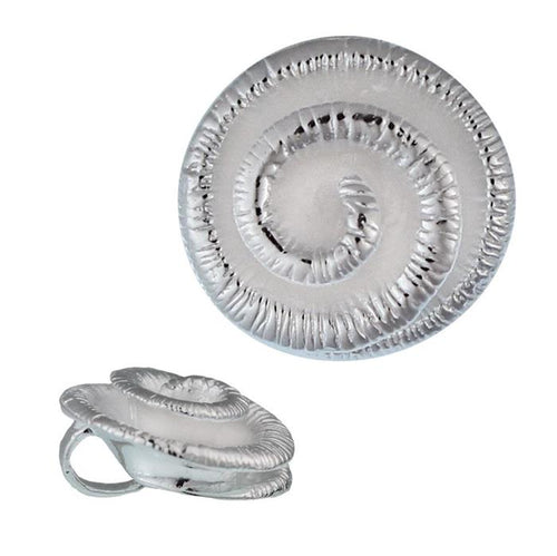 Silberanhänger Spirale weiß Rillen rund nickelfrei Anhänger Sterling 925 Silber - chic - net.de