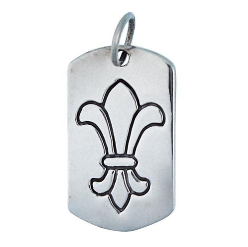 Silberanhänger stilisiert Schwert Lilie Plättchen Anhänger Sterling Silber 925er nickelfrei - chic - net.de