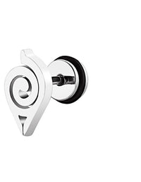 Cargar imagen en el visor de la galería, Fake Plug Piercing Edelstahl 10mm Ohrstecker Konoha
