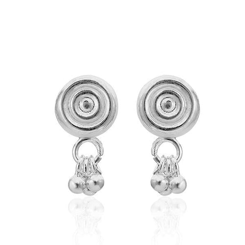 Silberohrstecker Ohrstecker Ohrringe Unisex 925er Sterling Silber Kreis Kugeln glänzend - chic - net.de